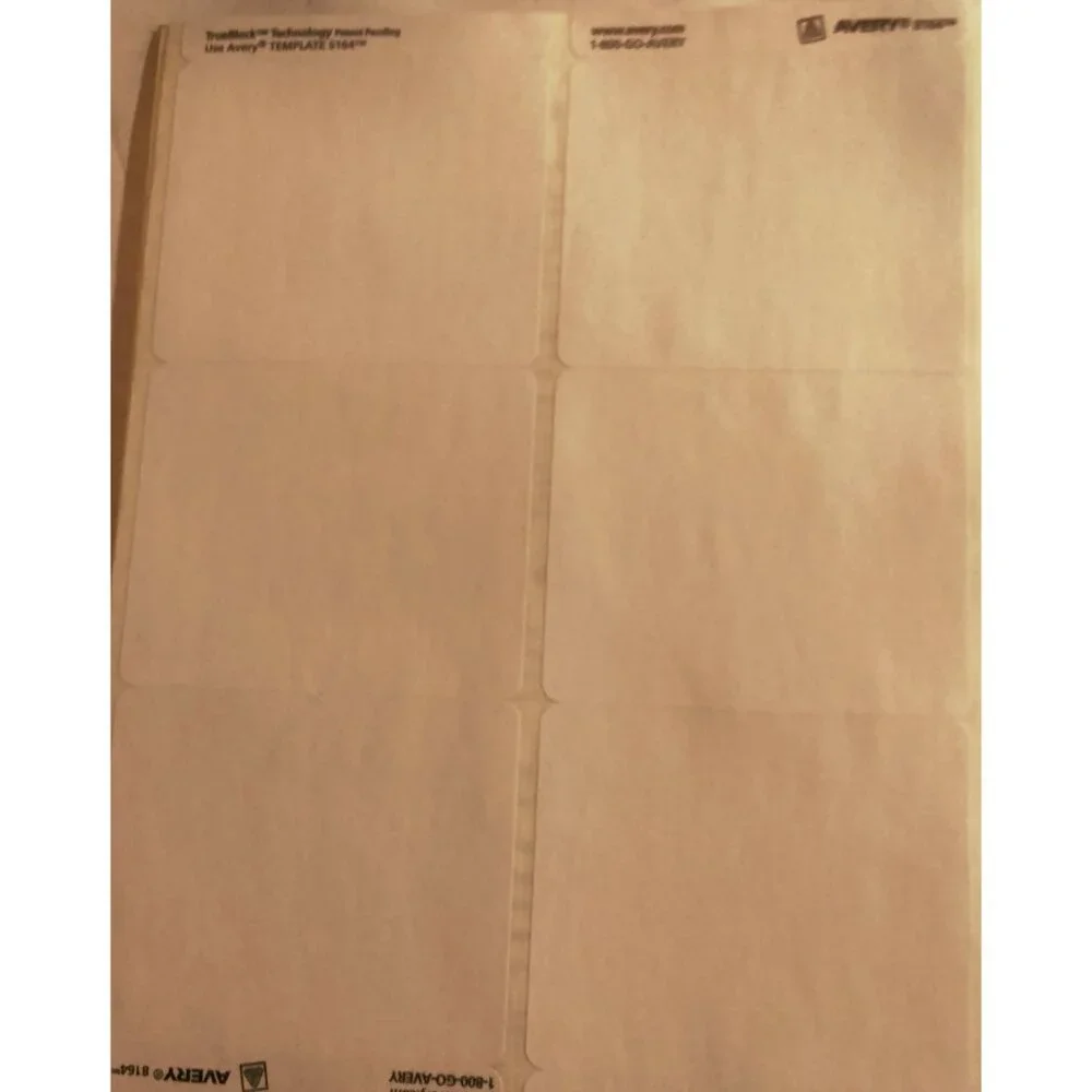 Avery 8164 White Shipping Labels Inkjet 3 X 4 Inch 119 Stickers